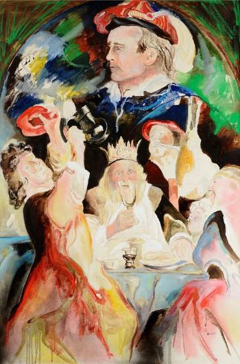 Le roi boit, hommage à Jacob Jordaens by 
																	Enrico Visani