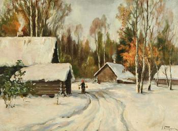 Early Winter in the Village by 
																			Aleksej Prokofjev