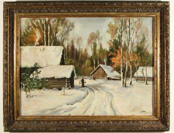 Early Winter in the Village by 
																			Aleksej Prokofjev