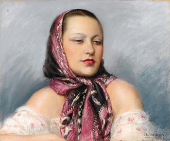 Portrait of Nadia Leger, wife of Fernand by 
																	Charles Vasnier