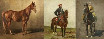 Horse. Military officer on horseback. Horse rider by 
																	Rudolf Frentz