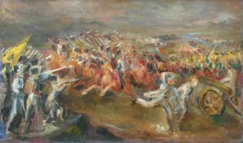 La bataille de Somosierra by 
																	Wladyslaw Adam Alojzy Jahl