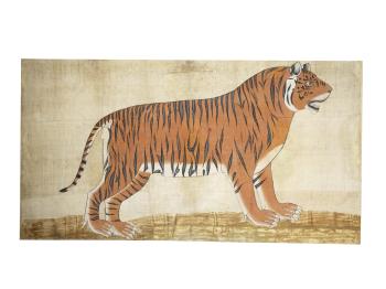 A large portrait of a tiger killed by Maharana Ari Singh (reg. 1761-1773) by 
																			 Udaipur School