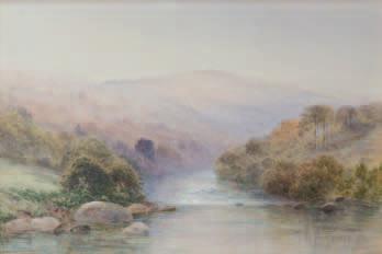 Paesaggio fluviale by 
																	Arthur Henry Enock