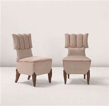Pair of side chairs by 
																	August Endell