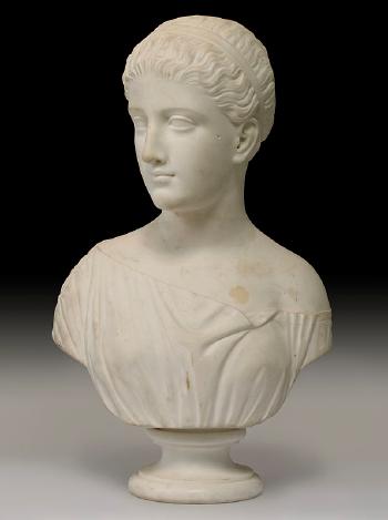Bust of a girl by 
																	H Guirlandi