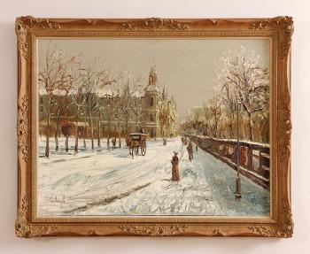 Winter time in Paris by 
																			John Bampfield