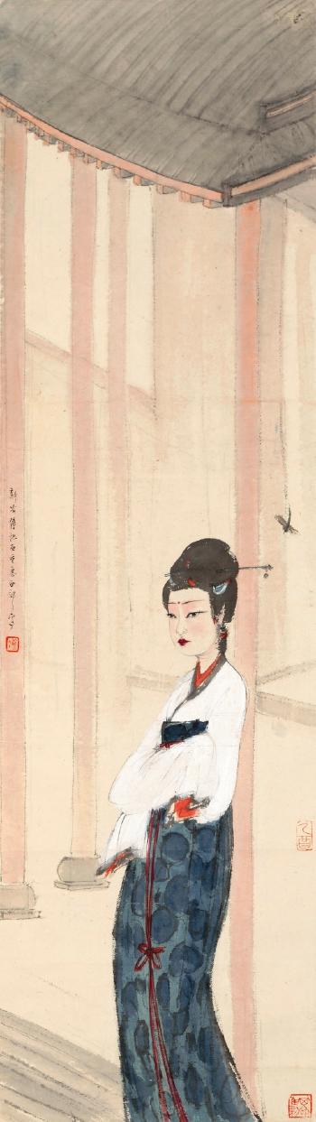 Lady At The Pavillion by 
																			 Fu Baoshi