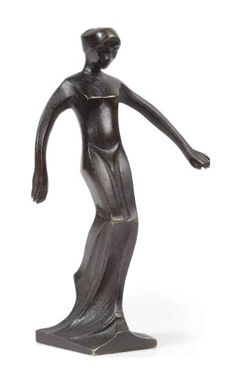 A Bronze Figure Of a Female Nude by 
																	Chris Agterberg