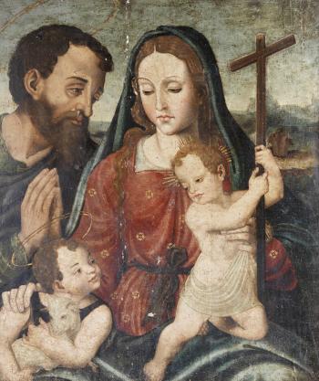 The Holy Family with the Infant Saint John the Baptist by 
																	Joan Macip