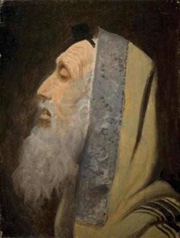 Rabbi praying by 
																	Alfred Lakos