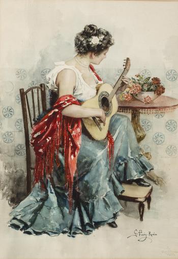 The Flamenco player by 
																	Gabriel Puig-Roda