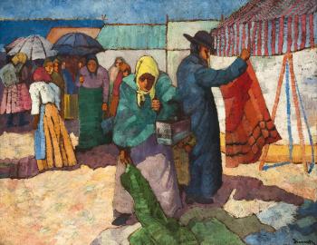 A Jewish Market by 
																	Anton Jasusch