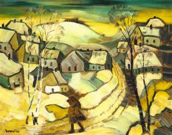 Winter in the Village by 
																	Anton Jasusch