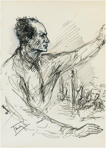1 - Pierre Boulez (Né En 1925); 2 - Pierre Boulez Enregistrant Wozzeck; 3-4 - Pierre Henry (Né En 1927) by 
																	Claude Remusat