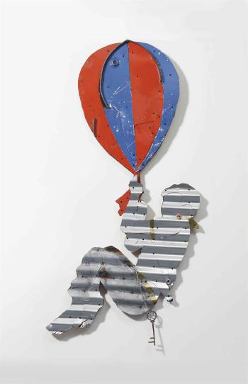 Boy Flying With a Balloon by 
																	Abdul Rahman Katanani