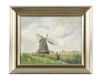 Windmühle in Wiesenlandschaft by 
																	Arthur Eden-SillenStede
