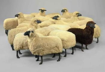 Moutons De Laine, Un Troupeau De 24 Moutons by 
																	Francois-Xavier Lalanne