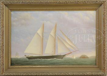 Portrait of the coastal schooner Commerce by 
																	James Gardner Babbidge