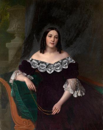 Portrait of an Italian lady by 
																	Aleksei Vasilevich Tyranov