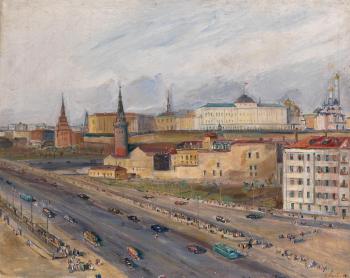 View of the Kremlin from a window by 
																	Alexandre Arkadevich Labas