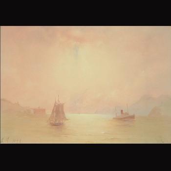 Ships in Golden Gate by 
																			Alfred Villiers Farnsworth