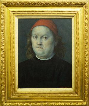Self-portrait of the artist by 
																	Eliseo Tuderte Fattorini