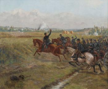 Choc de cavalerie by 
																	Gustave Neymark