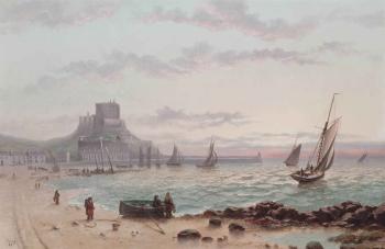 Mount Orgueil Castle, Jersey, at sunset by 
																	Thomas Lucop