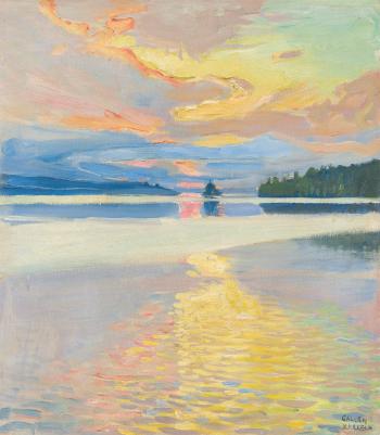 Sunset Over Lake Ruovesi by 
																	Akseli Valdemar Gallen-Kallela