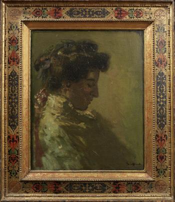 Woman in Profile with Downcast Eyes by 
																			Walter Richard Sickert