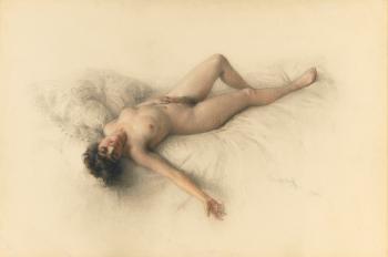 Reclining Nude by 
																	Mikhail Viktorovich Rundalizev