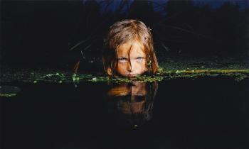Girl In a Swamp From The Fear Series by 
																	Oleg Kulik