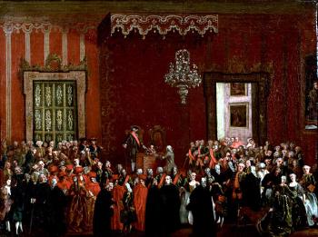 Rinuncia di Carlo di Borbone alla corona. Giuramento di Ferdinando IV by 
																			Michele Foschini Guardia Sanframondi
