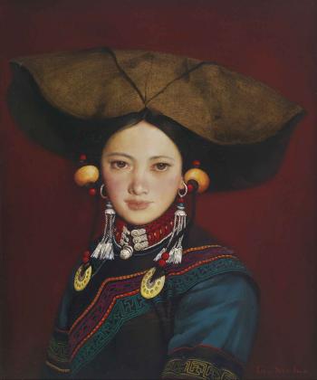 Portrait of a Yi Girl by 
																	 Gao Xiaohua