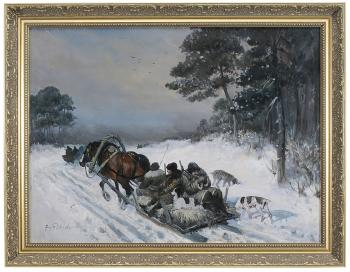 Winter Sporting Scene by 
																			Jurij Polnichek