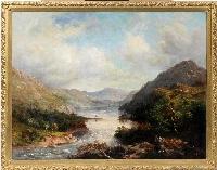 Mountain River Scene by 
																	Harold Rathbone