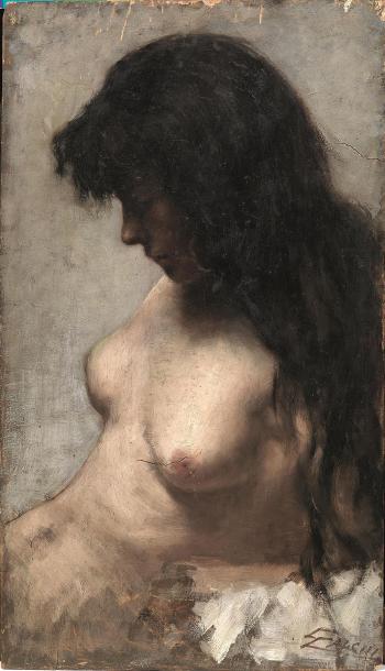 Nudo femminile by 
																	Cesare Calchi Novati