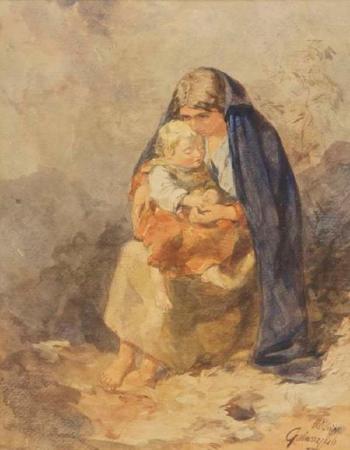 The Irish mother by 
																	Alfred Downing Fripp