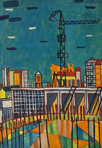 Town with crane by 
																	Radim Malat