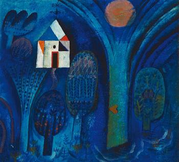 House in blue garden by 
																	Josef Palecek