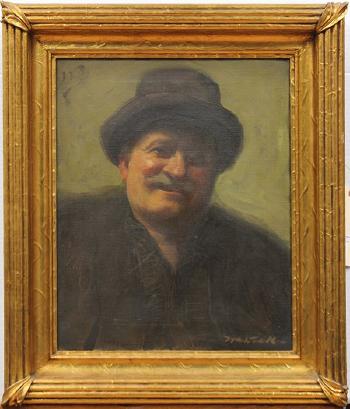 Portrait of a smiling gentleman by 
																			Carl Gustave Waldeck