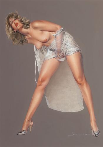 An Erotic Pose by 
																			Hajime Sorayama