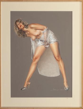 An Erotic Pose by 
																			Hajime Sorayama