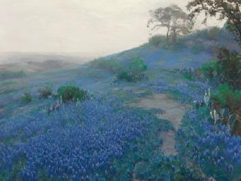 Blue Bonnet Field, Early Morning, San Antonio Texas by 
																			Julian Onderdonk
