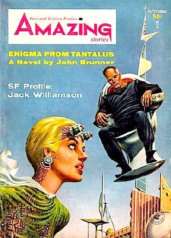 Enigma From Tantalus, Amazing Stories Digest Cover, October 1964 by 
																			Ed Emshwiller