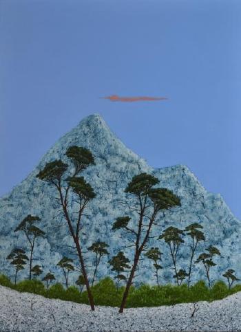 La montagne au nuage orange by 
																	Hubert Aicardi
