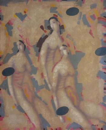 Trois femmes, Paris by 
																	Vladimir Makarenko