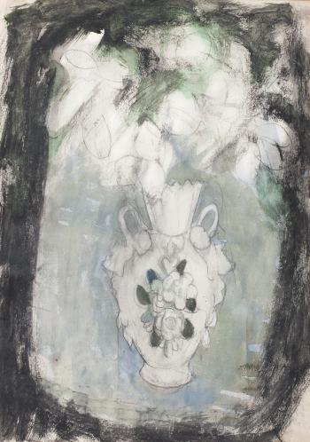 Flowers in a White Vase by 
																	Anne Redpath