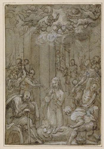 The Nativity by 
																	Giovanni de Vecchi